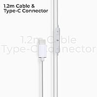 ZEBRONICS Buds 30C Type- C in Ear Earphone with in-line MIC, Rich 14.2mm Driver, Volume Control, 1.2m Cable, Call Function