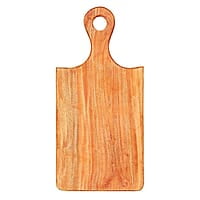 Borosil Dice Organic Neem Wood 17 mm Chopping Board | Eco Friendly, Anti-Microbial | for Chopping, Cutting, Dicing & Serving Vegetable & Fruits | Brown