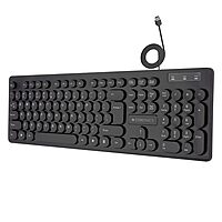 Zebronics K24 Wired Keyboard – 104 Keys, USB, Ergonomic Design, Multimedia Keys, Durable Build, Plug and Play, Ideal for Home and Office Use, Comfortable Typing Experience, Sleek Black Finish.