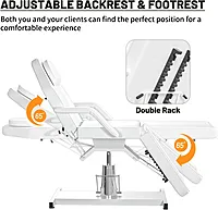 height adjuable derma chair in white