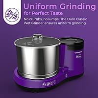 Crompton's Duro Classic Wet Grinder with 150W Motor for Uniform Grinding, High Grade 2L Stainless Steel Drums, Strong ABS Body