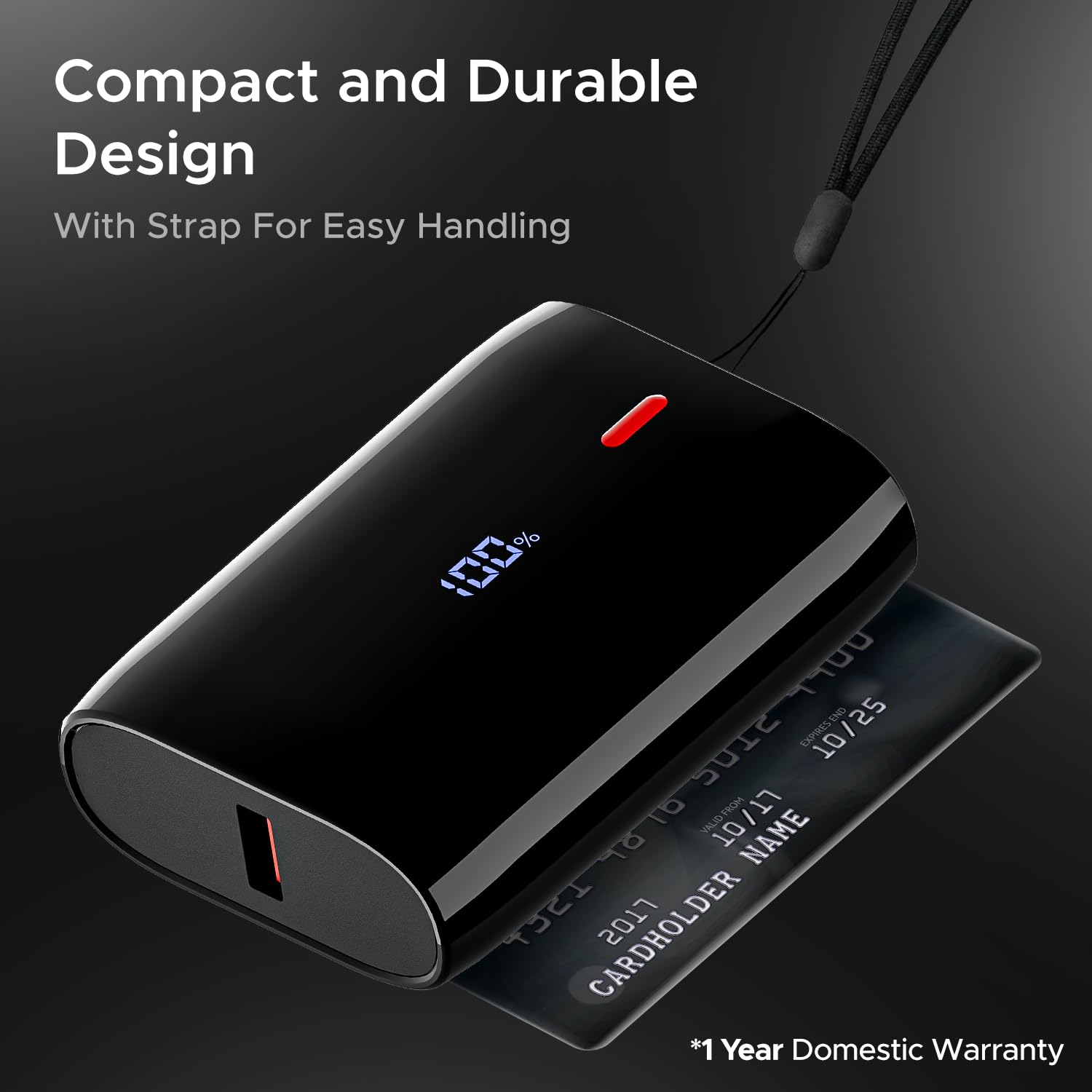 boAt EnergyShroom PB300 Air 10000mAh Power Bank (Carbon Black)