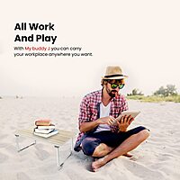 POR 1571 My Buddy J Portable Laptop Table – Folding Legs |1 Year Warranty