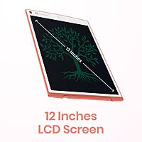Portronics Ruffpad 12 – 12" LCD Writing Pad, Pink. Perfect for doodling, note-taking, and reminders. Lightweight, portable, and eco-friendly. Easy to erase with a single button. Ideal for all ages!