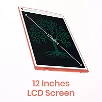 Portronics Ruffpad 12 – 12" LCD Writing Pad, Pink. Perfect for doodling, note-taking, and reminders. Lightweight, portable, and eco-friendly. Easy to erase with a single button. Ideal for all ages!