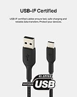 Belkin International USB Type C Cable 2A 1m Type C to USB-A 2.0 Tough Unbreakable Braided Nylon Cable