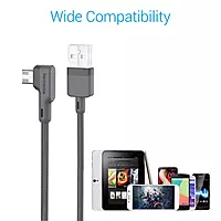 Portronics Konnect Core 3 – USB-A to Type-C Cable, 1.5m, Durable, Fast Charging, Data Transfer, Compatible with Smartphones, Tablets, Laptops, Sleek Black Design, Ideal for Everyday Use.