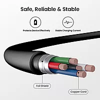 POR 2118 Konnect Link CL – 3A Type-C to Lightning PVC Cable | 1M | Black | 06 Months Warranty