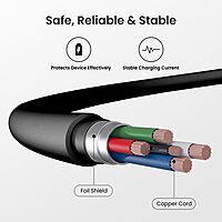 POR 2118 Konnect Link CL – 3A Type-C to Lightning PVC Cable | 1M | Black | 06 Months Warranty