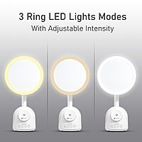 Portronics MOVO II 3-in-1 Wireless Charger with 5W Bluetooth Speaker & Makeup Mirror | 15W | White