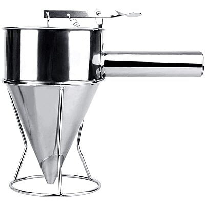 Stainless Steel Conical Funnel Strainer with SS Stand for Liquid Dispensing Stainless Steel Conical Funnel Strainer with SS Stand for Liquid Dispensing