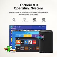 Portronics Beem 410 Smart LED Projector – 1080p Full HD, WiFi, Compact & Portable | Vibrant Colors, Easy Connectivity | Ideal for Home Theater, Gaming & Presentations