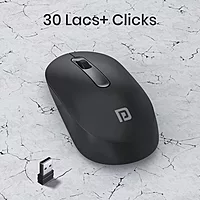 Portronics Toad 13 Wireless Mouse – 2.4GHz| USB Nano Receiver | Black | 1 Year Warranty