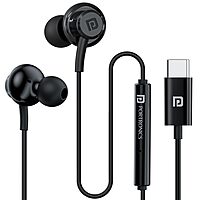 Portronics Gamma C In-Ear Magnetic Earbuds – On/Off/Volume Switch | TPE Cable | Type-C | Black
