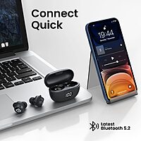 POR 1836 Harmonics Twins S5 TWS Earbuds – Bluetooth 5.2  In-Ear  Bass  15H Playtime  Black