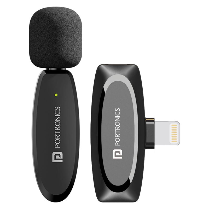 Portronics Dash 7 – 8-Pin Wireless Mic for iPhone & iPad offers crystal-clear audio, easy connectivity, and compact design, making it perfect for content creators and on-the-go recording.
