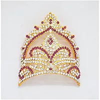 God Ornament God,Goddess Red Stone Crown(or) kireedam