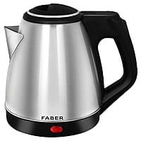 Faber Electric Kettle with Stainless Steel Body, FK 1.2 litres boiler for Water, SS