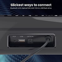 POR 1740 Sound Slick 6 Wireless Soundbar – 60W  Bluetooth 5.0  Remote Control  USB, AUX Black