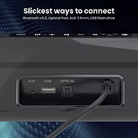 POR 1740 Sound Slick 6 Wireless Soundbar – 60W Bluetooth 5.0 Remote Control USB, AUX Black