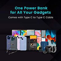 Portronics Mini 10K – Light Blue 15W Magnetic Power Bank offers a sleek design with 10,000mAh capacity, fast charging, and magnetic attachment for convenience. Perfect for on-the-go charging!