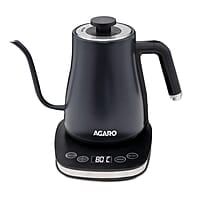 AGARO Grand Electric Goose Neck Kettle, 800 ml, Hot Water, Tea, Coffee, Stainless Steel Body, Narrow Neck, Adjustable Temperature Settings, LED display, Black | 1500 watts