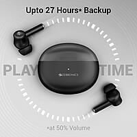 ZEBRONICS MIST in-Ear Wireless Earbuds, with up-to 27 Hours Backup, Environmental Noise Cancellation (ENC), Gaming Mode, Touch Control, Voice Assistant Support, Splash Proof Design