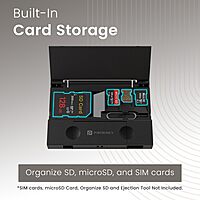 Portronics Mport 30 Plus Card Reader – USB Type-C & USB Dock | SD & microSD Support | Black