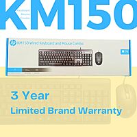 HP KM150 Wired Keyboard and Mouse Combo features a full-size keyboard layout and a precision mouse with 1600 DPI. Ideal for home or office use, it offers comfort and reliability for daily tasks.
