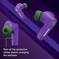 Zebronics DC Joker Edition Sound Bomb 7 TWS Wireless in Ear Earbuds with 40H* Backup, Rapid Charge, 50ms Gaming Mode, ENC mic, Voice Assistant, Flash Connect, Splash Proof, BT v5.2 and Type C