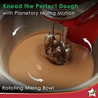 Wonderchef Crimson Revo Stand Mixer and Beater with 5 Speed Settings 4.5L Stainless Steel Bowl 300 Watt