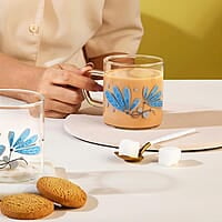 Borosil Vision Twilight Tea n Coffee Classic Mug Set of 6 Pcs 190 ml | Borosillicate Glass, Microwave Safe, Scratch Resistance, Lightweight | for Chai, Green Tea, Milk | Transparent