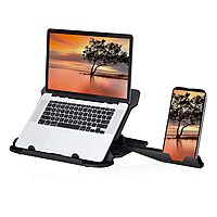 Portronics Hexa 22 Laptop Stand – 360° Rotation & Mobile Dock