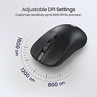 Portronics Toad 33 2.4GHz Wireless Mouse – 1000 DPI | Black | 1 Year Warranty