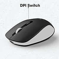 ZEBRONICS Zeb-Jaguar Wireless Mouse, 2.4GHz with USB Nano Receiver, High Precision Optical Tracking, 4 Buttons, Plug & Play, Ambidextrous, for PC/Mac/Laptop