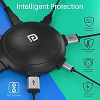 Portronics POR 1094 UFO Pro Home Charger – Fast Charging | Compact Design | Black