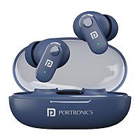 Portronics Twins S16 – TWS Earbuds, 24H Playtime, Blue. Enjoy seamless connectivity, superior sound quality, and a stylish design. Perfect for music lovers and on-the-go lifestyles!