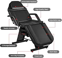 manual treatment chair black
