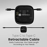 Portronics Snapcase 2 features a compact design, 60W fast charging, and multiple connectors, ensuring compatibility for various devices.