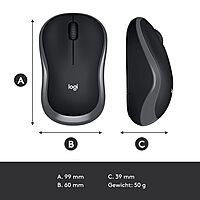 Open Box Logitech Wireless USB Mouse (M185)