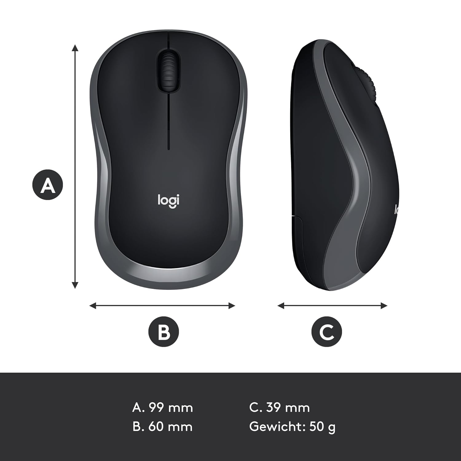 Open Box Logitech  Wireless USB Mouse (M185)