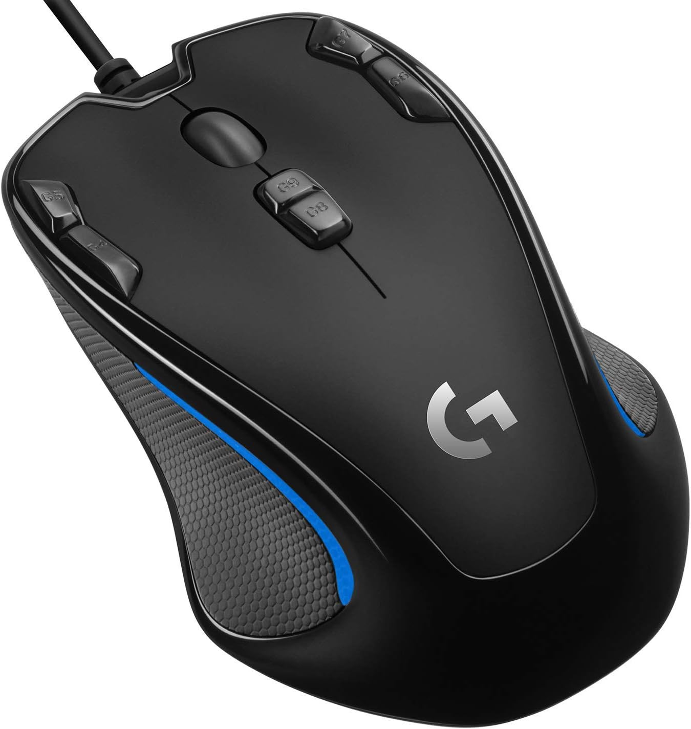 Logitech G300s Ambidextrous design/ Programmable Lighting/ Frictionless Base,upto 2500 DPI Wired Optical Gaming Mouse