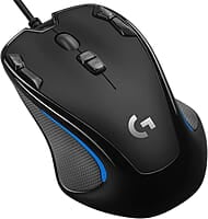 Logitech G300s Ambidextrous design/ Programmable Lighting/ Frictionless Base,upto 2500 DPI Wired Optical Gaming Mouse