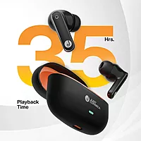 Just Corseca JC Silver TWS Earbuds – Bluetooth 5.4 | 10mm Drivers | 35H Playtime | Black & Orange