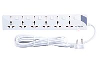 Lapcare LS‑603 Extension Socket (6 Universal Outlets, 5 m Cable, Overload Protection, LED Indicators, Safe & Reliable Power Distribution, 1 Year Warranty)