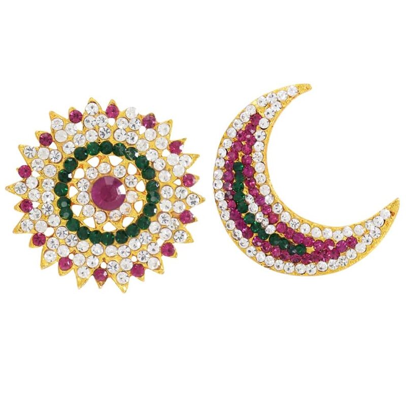 uriya Pirai chandra Pirai Decorative Items for God and Goddess Pooja Mandir Temple Decoration head crown decor deity