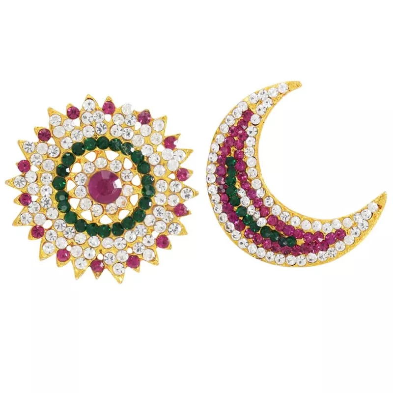 uriya Pirai chandra Pirai Decorative Items for God and Goddess Pooja Mandir Temple Decoration head crown decor deity