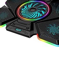Fugen RGB Laptop Cooling Pad – 12 RGB | LED Display | Dual USB | Up to 17 Inch