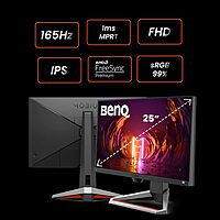 BenQ 24.5" FHD, 165Hz, IPS Gaming Monitor with AMD FreeSync Premium, EX2510S