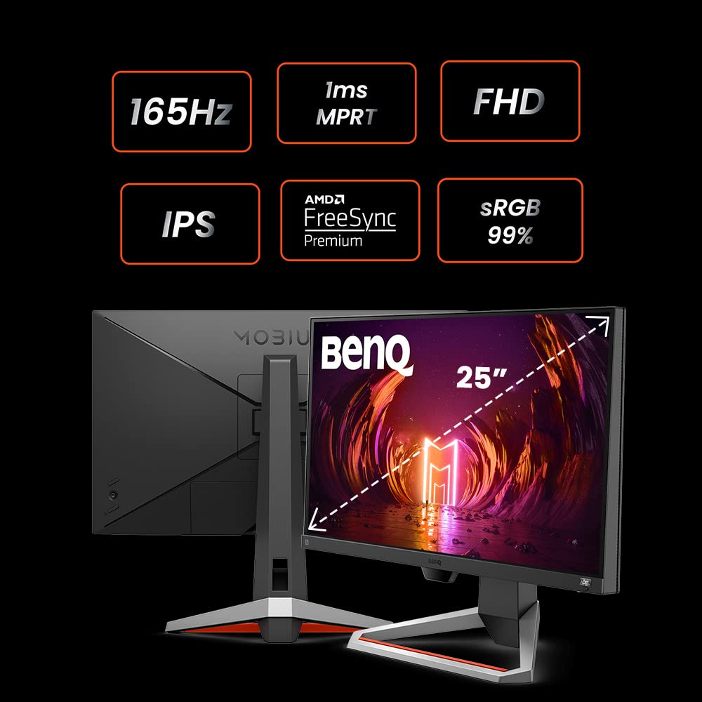 BenQ 24.5" FHD, 165Hz, IPS Gaming Monitor with AMD FreeSync Premium, EX2510S